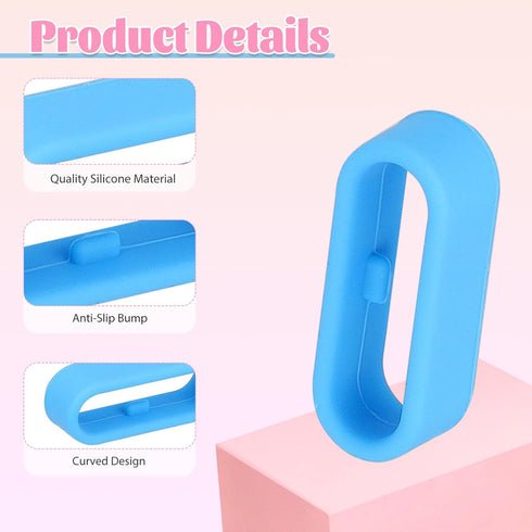 Multi-Color Smart Watch Security Bands, 16 Pack 20mm Silicone Fastener Rings Replacement for Smartwatch Accessories