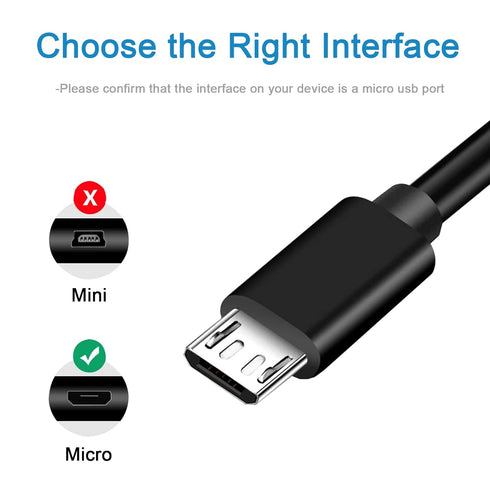 USB Micro Camera Charging Cable for Sony Alpha a6000 a6300 a6400 a6500 a5100 a5000, 5FT
