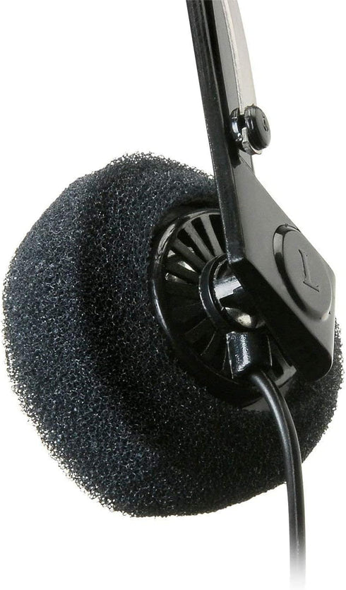 Mini Stereo Lightweight Headphones by Parts Express - 4 Foot Cord for Ultimate Comfort and Sound Quality.