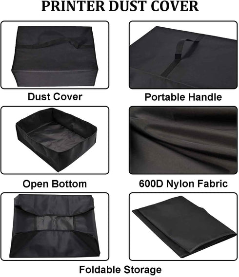 Printer Dust Cover, Antistatic Water-Proof Heavy Duty 600D Nylon Sleeve for HP, EPSON, CANON, BROTHER Printers