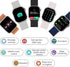 Smart Watch for Men Women Kids, HCHLQL Touch Screen Fitness Tracker with Call/SMS/Heart Rate/Blood Oxygen Monitor, White