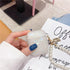 Olytop Cute Glitter Airpods 2/1 Gen Case with Cleaner Pen, Shell Pattern Cover with Luxury Pearl Keychain - Colorful