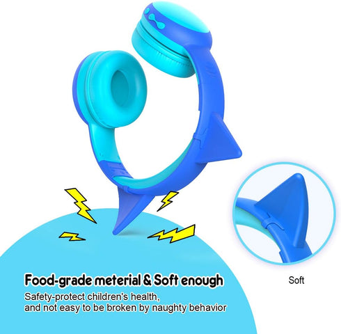 gorsun Bluetooth Kids Headphones, Wireless Headsets with 85dB Volume Limited, Stereo Over-Ear for Boys and Girls (Blue)