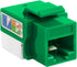 Cmple RJ45 Keystone Jack 90 Degree Cat5e Insert, Punch Down RJ45 Connectors for Wall Plates, Green