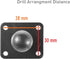 iBOLT 25mm / 1 inch Metal AMPS Adapter Plate for Dual Ball Socket Mounting Arms
