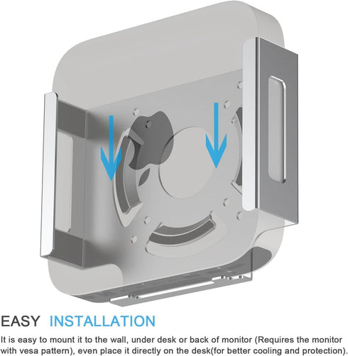 IFCASE Mac Mini M2 Mount - Heat Dissipation Design Anti-Scratch Under Desk Wall Mount Stand for Mac Mini