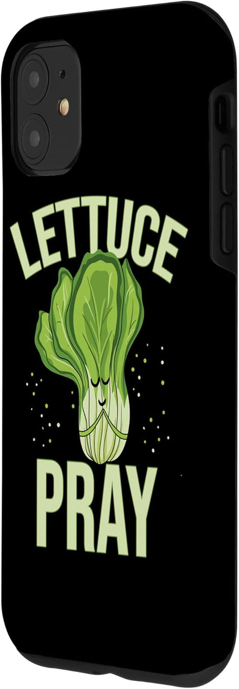 Lettuce Pray Gifts 11 Lettuce Pray Funny Christian Pun Case for iPhone