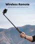 TODI 60" All-in-1, Selfie Stick Tripod for iPhone, Lightweight Phone Tripod Stand with Wireless Remote, Extendable