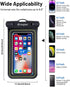 IP68 Waterproof Phone Pouch/Case, Floating Waterproof Case for iPhone 15 14 13 12 Pro Max XS Plus Samsung Galaxy, 2