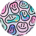 Pastel Aesthetic Funny Liquid Swirl Dripping Smile Face PopSockets Swappable PopGrip