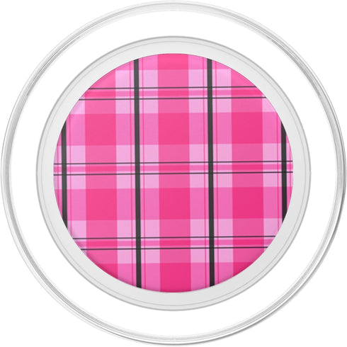 PopSockets Phone Grip - Pink Plaid PopGrip for MagSafe