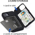 TORU CX PRO Wallet Case for iPhone 12 Mini, Protective Shockproof Cover with Hidden Card Holder & Wrist Strap - Black