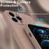 DEENAKIN iPhone 12 Pro Case with Screen Protector, Soft Silicone Gel Rubber Bumper Cover, Light Brown