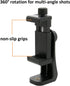 Alphx Innovations Alphx Tripod Phone Adapter with Adjustable Clamp, Vertical and Horizontal Holder to Mount Cell Phones