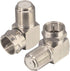 onelinkmore Coaxial Cable Right Angle Connector F Type Female to Male Adapter (Pack of 2, Coax 90 Degree)