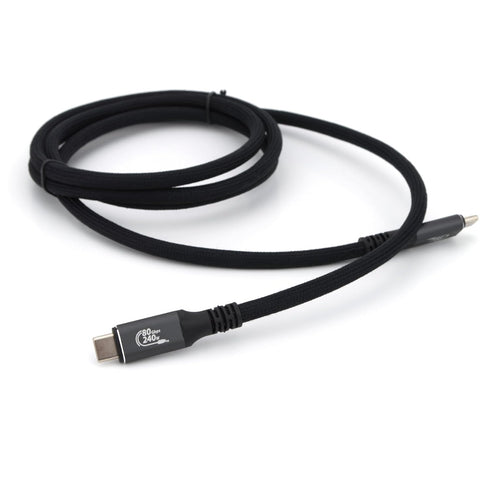 USB4 80Gbps 4.9 (1.5m), 240W 3/4 8K Sewell Cable, USB-IF Certified, ft PD, Thunderbolt Compatible USB-C with Video
