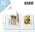 52 Pockets Mini Photo Album for Fujifilm Instax Mini, Polaroid Snap, Z2300, SocialMatic Cameras & Zip Printer (Blue,