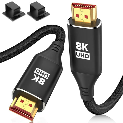 10K 8K 4K HDMI Cable 20FT, Ultra High Speed HDMI Braided Cord,