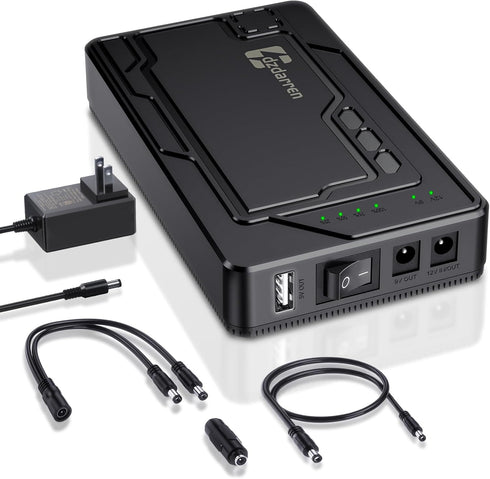 dzdarren 12V Rechargeable Battery Pack 10000mAh, Portable 5V/ 9V/12V Power Bank(12V 10000mAh /