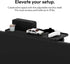 12 inch 13lbs, Pixio Black Monitor Storage Top Shelf - Adjustable Platform, Universal Fit, Holds Up to Works on TV