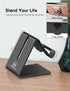 Aluminum Phone Stand for iPhone 16 15 14 13 12 11 X 8 7 6 Plus 5, Tablet, Samsung, Black