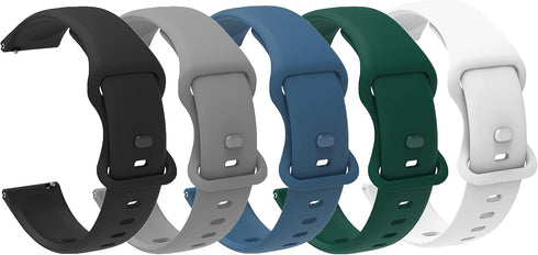 Lamshaw 22mm Soft Silicone Sport Replacement Straps for KACLUT/EIGIIS/ESFOE Military Smart Watches