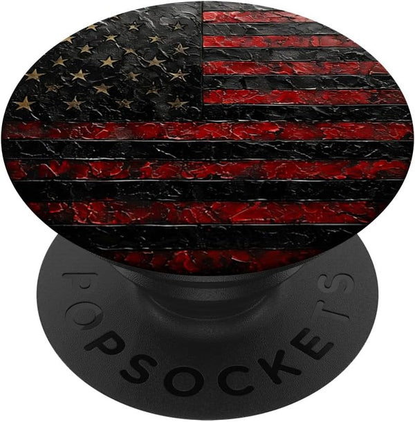 PopSockets Standard PopGrip - USA Vintage Grunge Look Flag