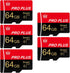Bliksem 5 Pack TF Card 64GB with Adapter, High Speed Memory Card, UHS-I