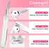 Skyconser 4 Clear Case for AirPods Case Cover with Safety Lock,Soft TPU Cover with Phone Stand & Cleaning Kit,Cute