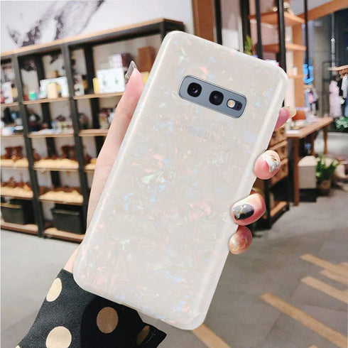J.west Galaxy S10e Luxury Sparkle Glitter Pattern Slim Clear TPU Silicone Phone Case