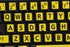 English US Large Yellow Keyboard Stickers Letters