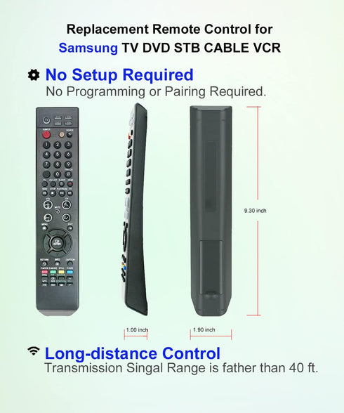 Replacement Universal Remote Control for Samsung LCD LED HD Plasma TV, Compatible with Multiple Models