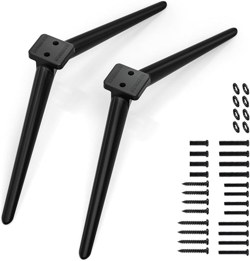 65" 1 Set, 200 lbs Dinghosen TV Stand Legs for TCL Roku TV, Modern Black Metal, Supports Up