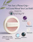CRYSTALFY Grips by Rose Quartz Crystal Magnetic Phone Ring Grip Silicone Slim Phone Holder with Swappable Natural
