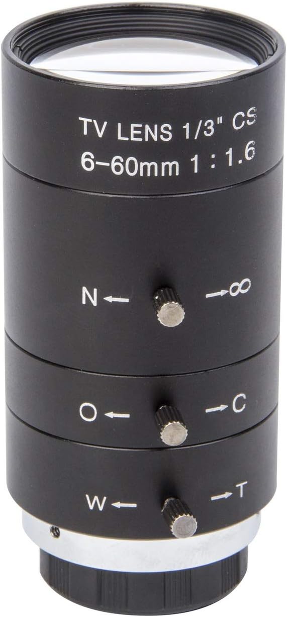 XENOCAM 6-60mm 1/3" CS Lens CCTV Lens IR F1.6 Manual Zoom Manual Iris