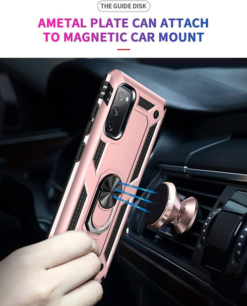 Samsung Galaxy S20 FE Case with Screen Protector, Military Grade 16ft Drop Tested Cover with Magnetic Kickstand
