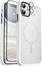 MOCCA Slim Shockproof Case for iPhone 11 (6.1") - Frosted White, MagSafe Compatible, with Glass & Camera Lens