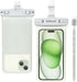 wellhouse Waterproof Phone Pouch, IPX8 Dry Bag for iPhone 15/14/13/12 Pro Max, Samsung, Luminous White, 1 Pack