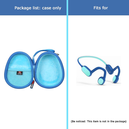 Hard Carrying Case Compatible with Mehomeli Kids Bluetooth 5.2 Air Conduction Open Ear Headphones