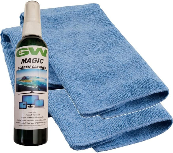 GW Deluxe Magic Screen Cleaner Kit for Samsung, LG, Sony, Ultra HD 4k HDR OLED TV, Laptop and Tablet Screens
