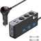 Quick Charge 3.0 Cigarette Lighter Splitter, Qidoe 3 Socket 180W Adapter with 4 USB Fast Charging