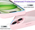 oakxco Thin Slim Clear Case for iPhone 15/14/13, Light Pink Transparent Hybrid Hard Plastic & Soft Silicone Bumper