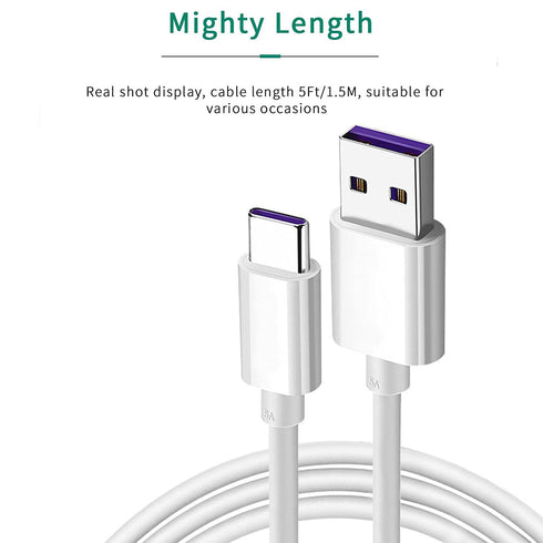 5FT USB C Charger Cable for New Samsung Galaxy Z Flip 5, Z Flip 4, Z Flip 3, Z Flip 2, Samsung Galaxy Z Fold 5, Fold 4,