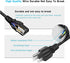 Cilhrok 3 5Ft Universal Prong AC Power Cord, Replacement PC Power Cable for Desktop Computer, Monitor, Printer