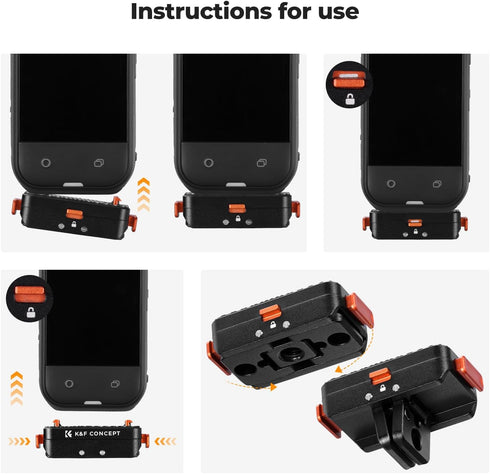 K&F CONCEPT Insta360 X5, 1/4 2, X4 Upgrade Magnetic Quick Release Mount Compatible with with Screw Hole/Adapter