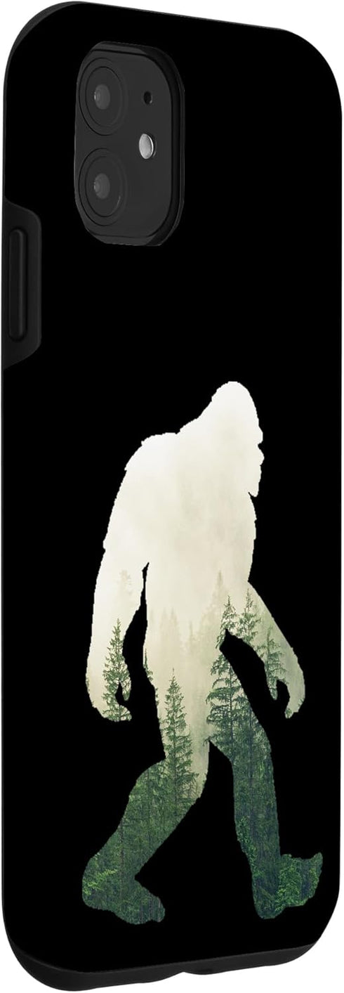 iPhone 11 Bigfoot Figure Sasquatch Yeti Nature Double Exposure Case