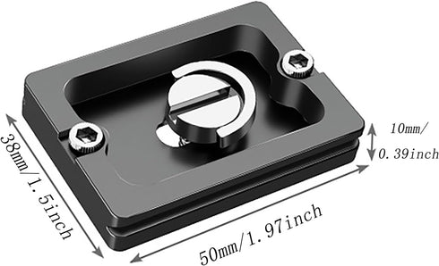 YTgilo 2PCS 1/4 inch-20 Metal Quick Release Plate with Camera Screw Tripod Mounting Plate for DSLR Camera Tripod Ball