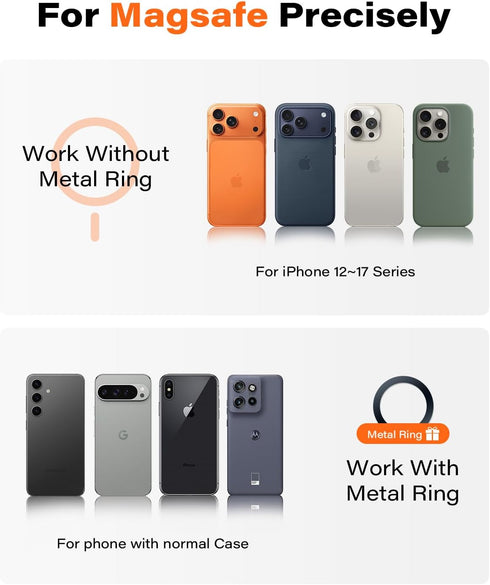 A2C 17 N54 Stroller Phone Holder Compatible with MagSafe - Peloton Phone Mount with Strong Magnets Adjustable Silicone