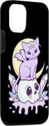 iPhone 13 Kawaii Pastel Goth Cute Creepy Witchy Cat and Skull Case