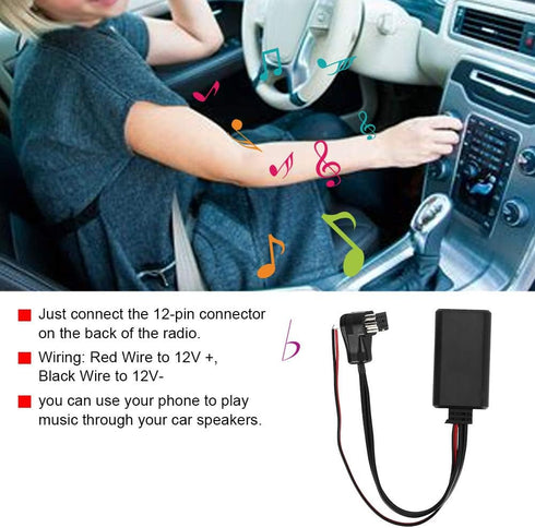 Yctze for Pioneer IP Bus Bluetooth Wireless AUX Adapter, Car Audio Stereo Module for IP-Bus Headphone Jack